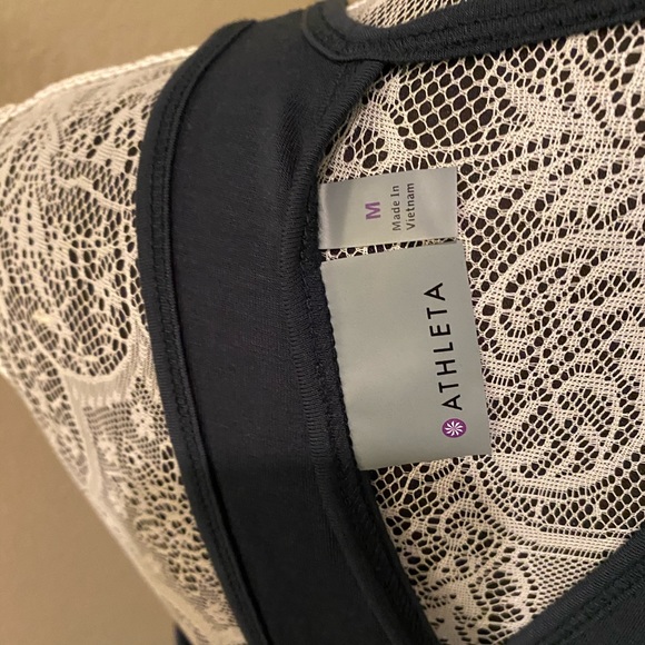 Athleta Essence Tie Back Tank M Dark Jade EUC - Picture 5 of 7